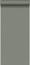 ESTAhome papier peint texture lin grisé vert olive - 148746