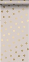 Papier peint ESTAhome petits points rose tendre et or - 139244 - 0,53 x 10,05 m
