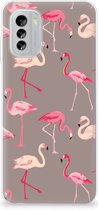 Cover Case Nokia G60 Smartphone hoesje Flamingo