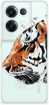 Silicone Case OPPO Reno8 Pro Telefoonhoesje Tiger