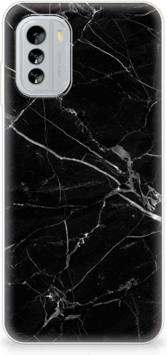 Nokia G60 TPU Siliconen Hoesje Marmer Zwart - Origineel Cadeau Vader