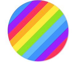 Muismat rond 30x30 cm - Mousepad Regenboog - Patronen - Pride - Ronde muismatten