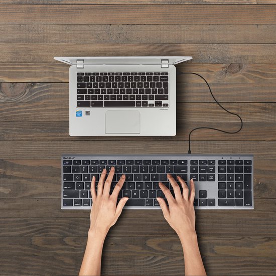 MacAlly UCDYNAMOUSE-SG Optische USB-C Muis Space Grey