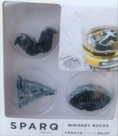 Sparq Home - Whiskeystenen - Man - Set van 3 - Whiskeyrocks - Speksteen - Soapstone - IJslokjes - barservies - relatiegeschenk - cadeau moederdag