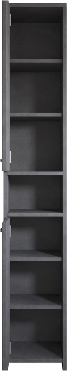 Armoire de rangement - Saturnus - Hauteur 130 cm - Béton Gris - Meuble de chambre - Contemporain - Design - Maison