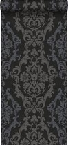 Origin Wallcoverings behangpapier ornamenten zwart en glanzend brons - 346208 - 53 cm x 10,05 m
