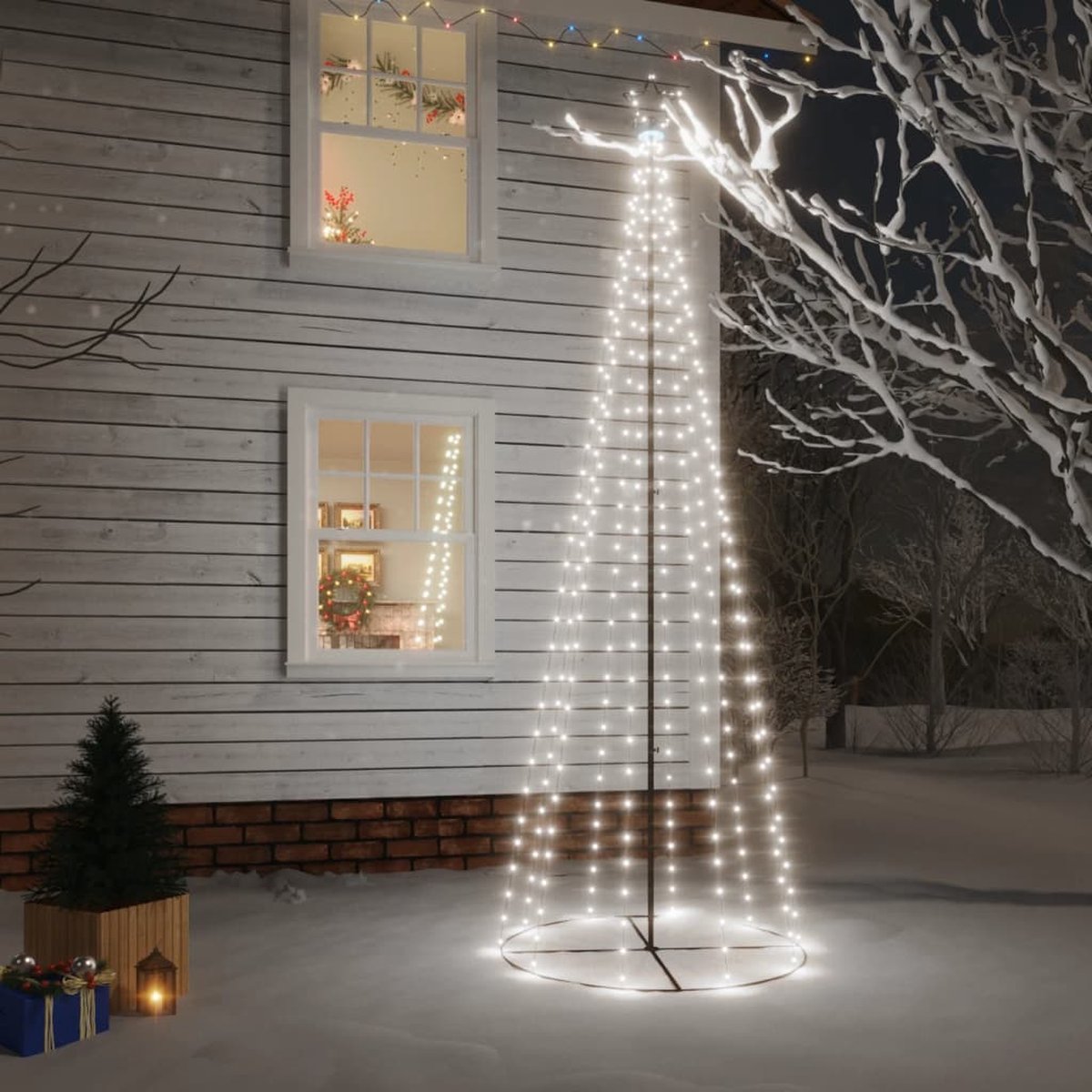 Prolenta Premium - Kegelkerstboom 310 LED's koudwit 100x300 cm