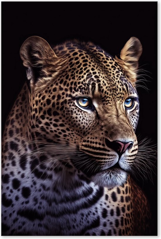 Graphic Message - Schilderij op Canvas - Jaguar - Panter - Woonkamer