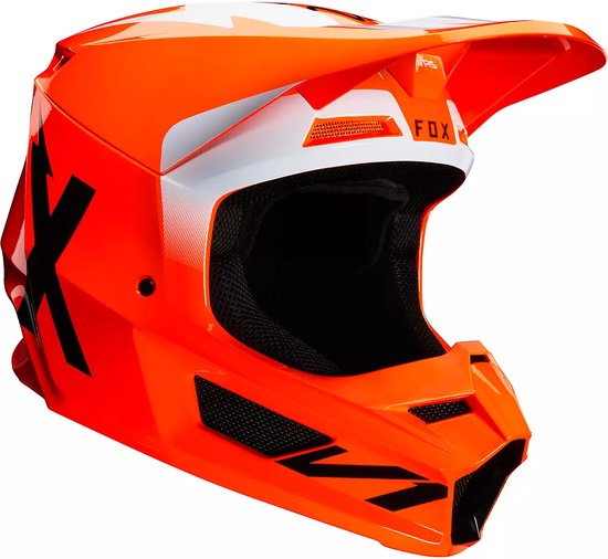 Casco Fox Racing V1 Race Spec Unisex Adulto - Fluorescente Rosso - Taglia M - Sicurezza E Stile Off-Road - 3