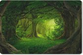Muismat - Mousepad - Bomen - Bos - Groen - Landschap - Natuur - 27x18 cm - Muismatten