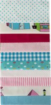 BINK Bedding - 10 patchs - Patchwork Quilt - Summer 25 x 25 cm. Set = 10 patchs