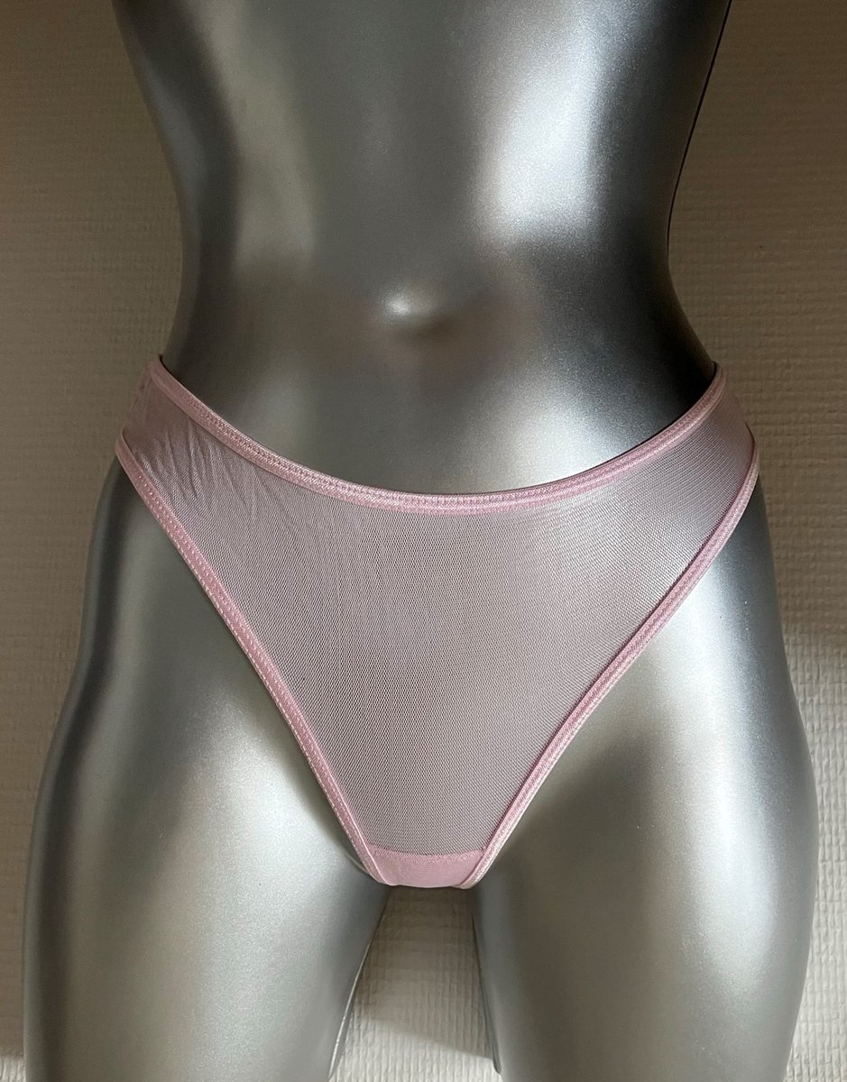 Doorzichtige String Licht Roze Sheer Pink Maat S