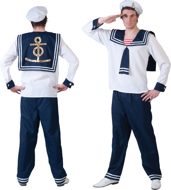 Kapitein & Matroos & Zeeman Kostuum | Scheepsmaatje Bontekoe Zeematroos | Man | Maat 56-58 | Carnaval kostuum | Verkleedkleding
