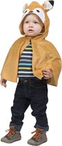 Funny Fashion - Wolf & Vos Kostuum - Cape Vossen Welp Kippendief Kind - Bruin, Wit / Beige - One Size - Carnavalskleding - Verkleedkleding