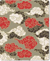Muismat - Mousepad - Wolken - Azië - Patroon - Japan - 19x23 cm - Muismatten