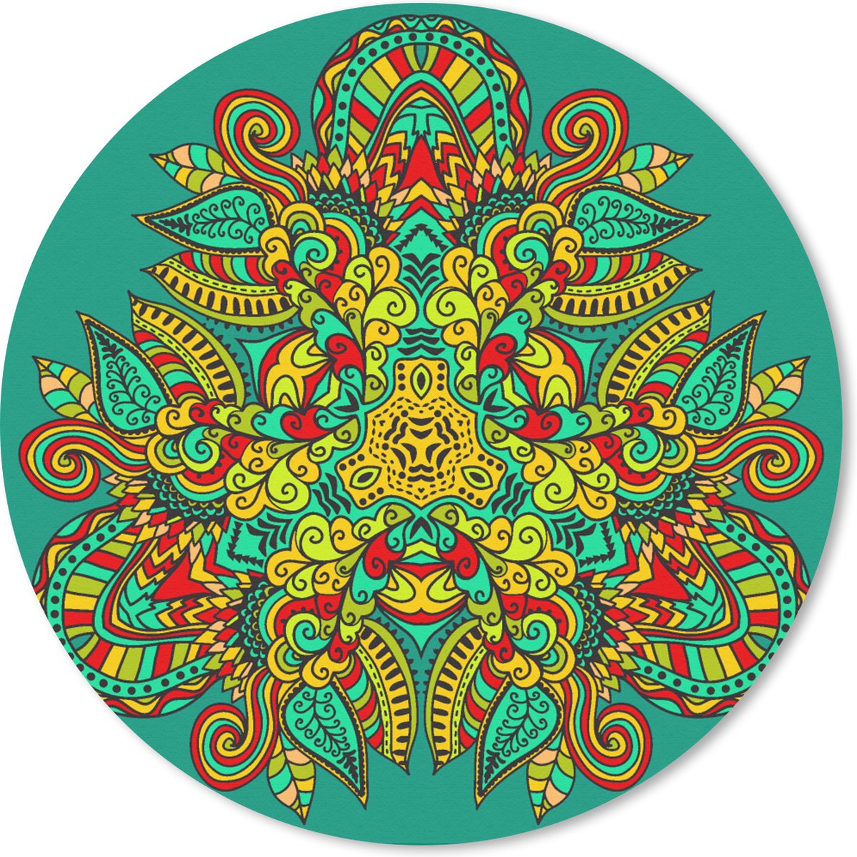 Muismat rond 30x30 cm - Mousepad Patronen - Krullen - Folklore - Ronde muismatten