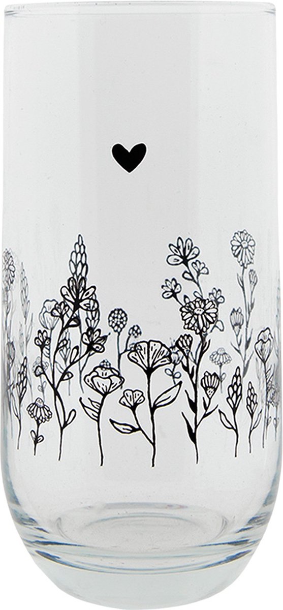Clayre & Eef Waterglas 280 ml Glas Bloemen