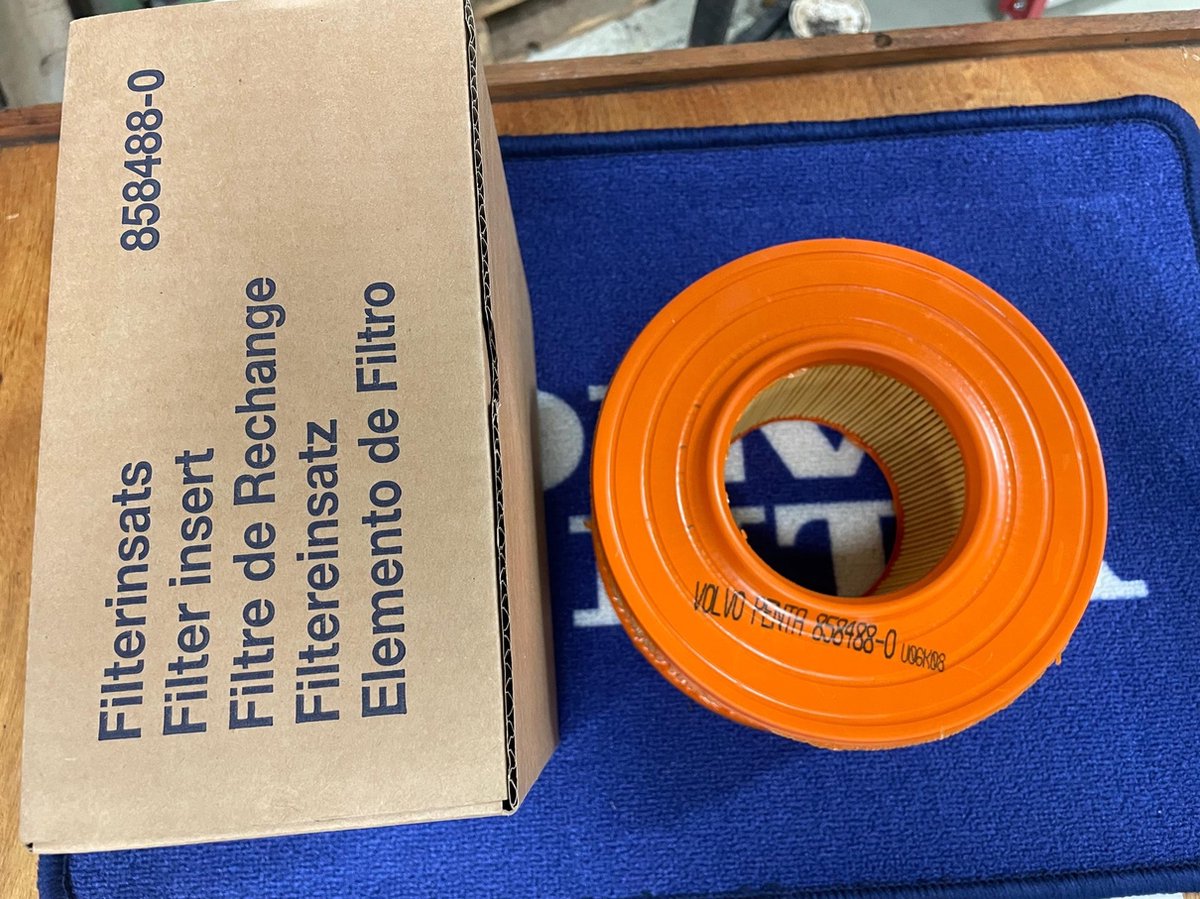 Volvo Penta luchtfilter 858488 voor TMD41, TAMD41, AQD41, AQAD41, MD31, TMD31, TAMD31, AQAD31, KAD32