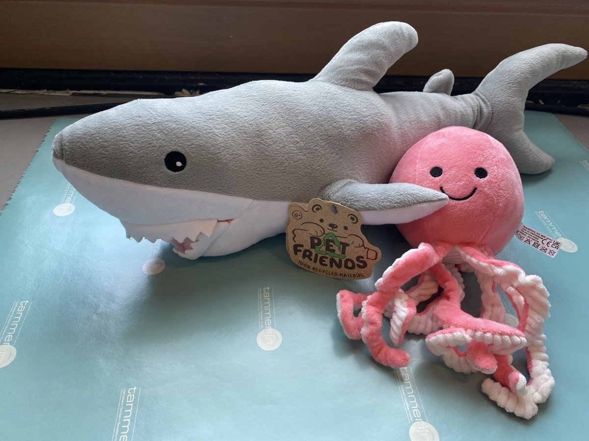 Zeedieren - Pet - Friends - Knuffels - Haai en Octopus - Shark - inktvis - Cuddle - Toys - pluche