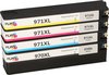 FLWR - Inktcartridges / 970 / 971XL / Multipack / Zwart & Kleur - Geschikt voor HP