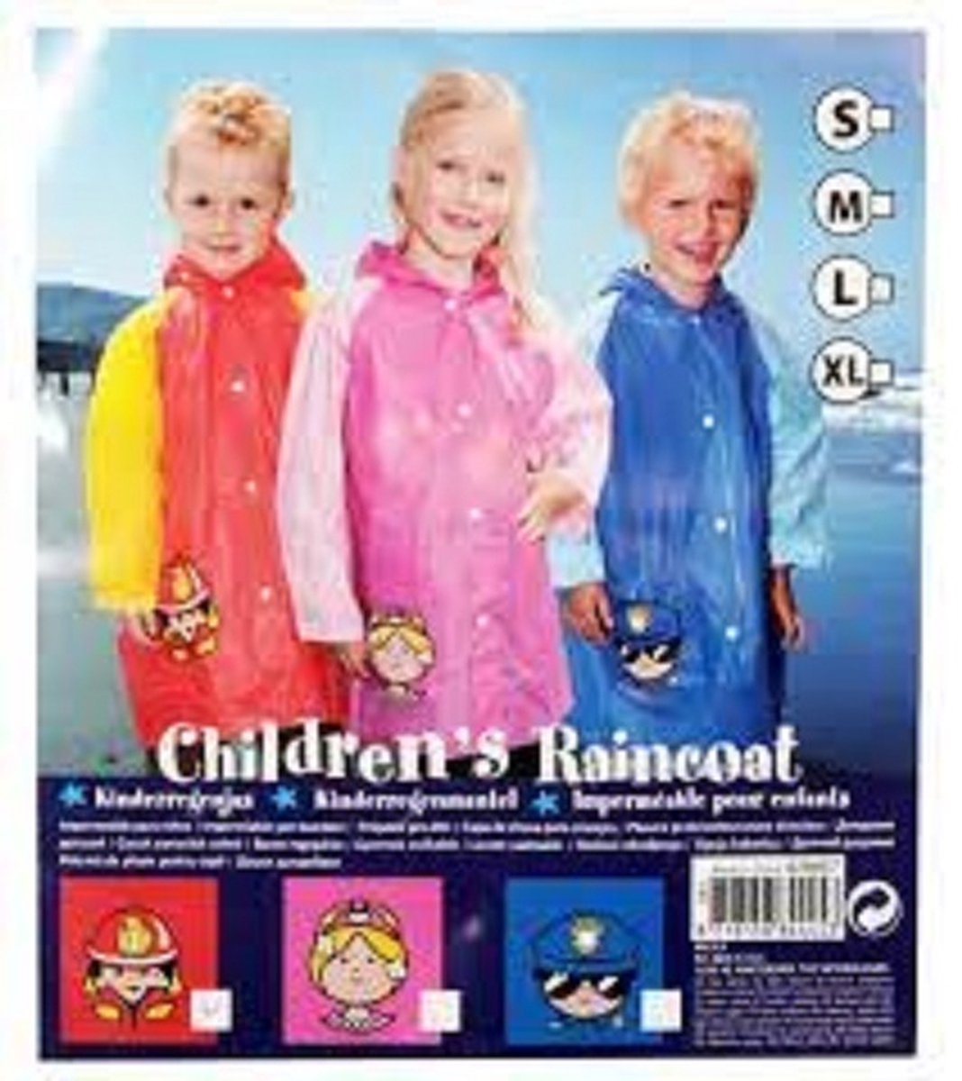 Regenjas kind - Prinses - Maat XL