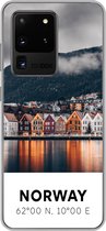 Geschikt voor Samsung Galaxy S20 Ultra hoesje - Noorwegen - Scandinavië - Bergen - Winter - Siliconen Telefoonhoesje