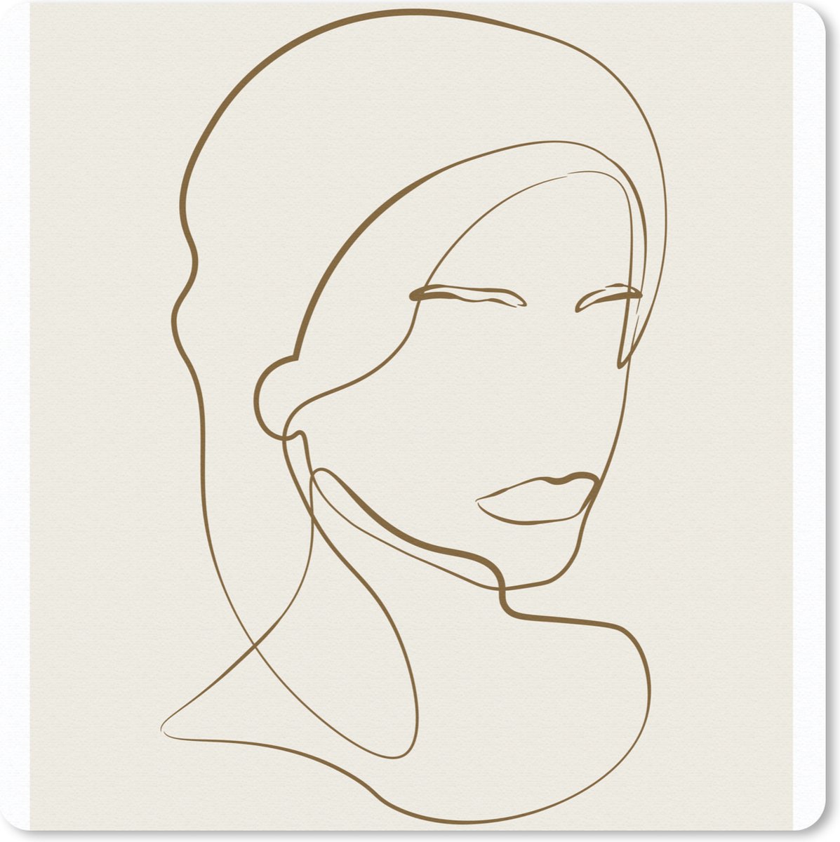 Muismat 30x30 cm - Mousepad Vrouwen - Tekst - Quotes - Line art - Muismatten
