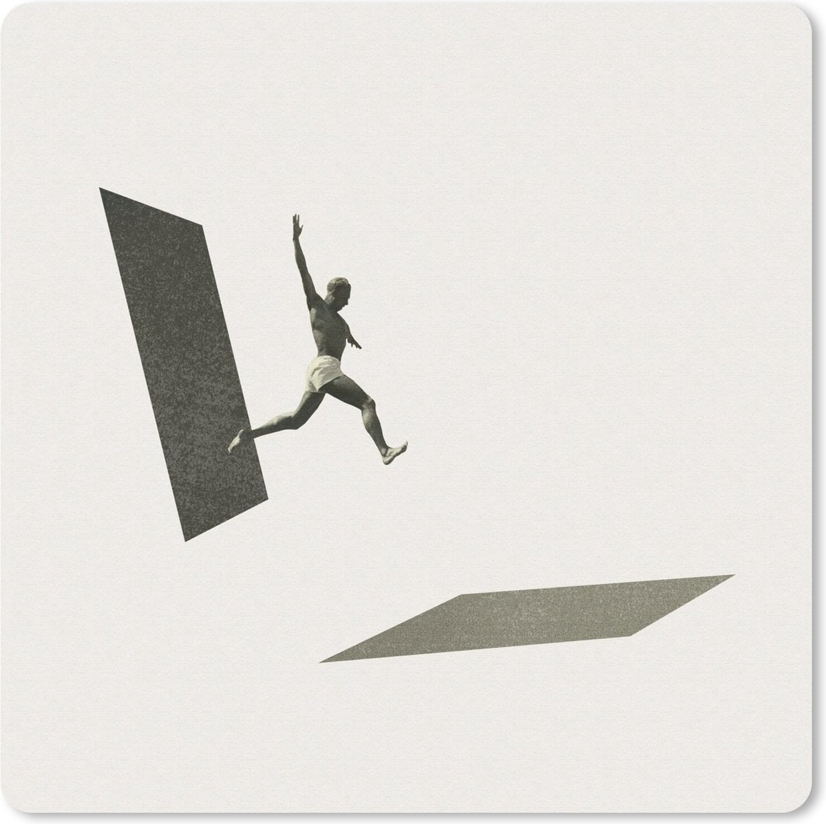 Muismat 30x30 cm - Mousepad Vintage - Man - Design - Muismatten