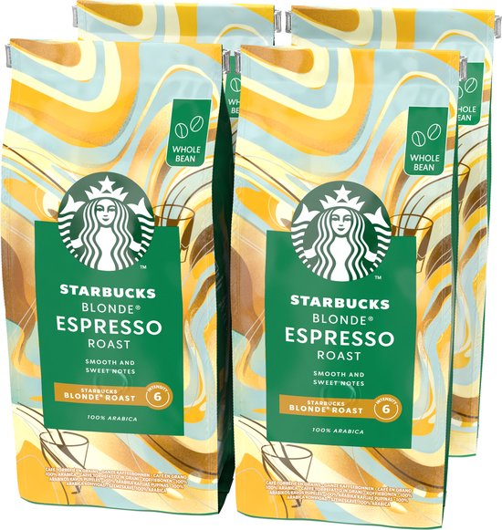 6. Starbucks Blonde Espresso Roast koffiebonen - 4 zakken à 450 gram