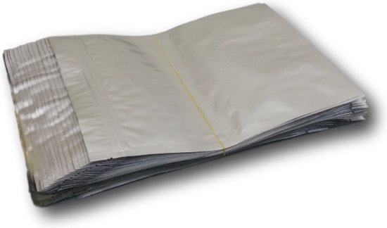 Mylar Ziplock bags 20cm x 25cm - gripzakken aluminium - vershoudzakjes - vacuumzakken voedsel