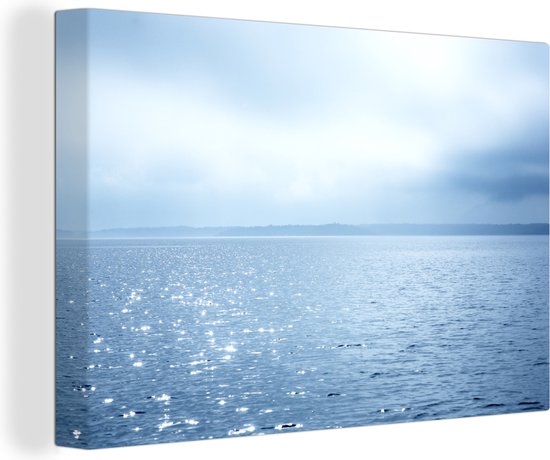 Zonlicht weerspiegelt op de zee Canvas - Foto print op Canvas schilderij (Wanddecoratie)