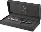 Parker Sonnet Metal & Grey Lacquer vulpen | Fijne penpunt met zwarte inkt navulling | geschenkdoos