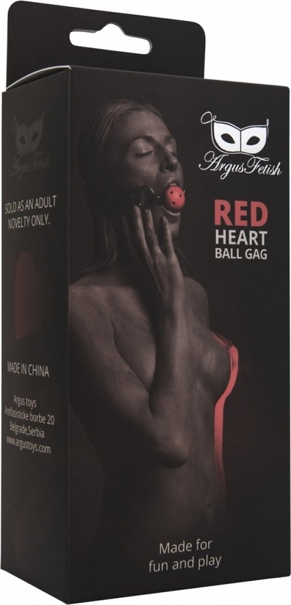 Goedkoopste Argus Red Heart Ball Gag - Rode Ball gag - AF 001007