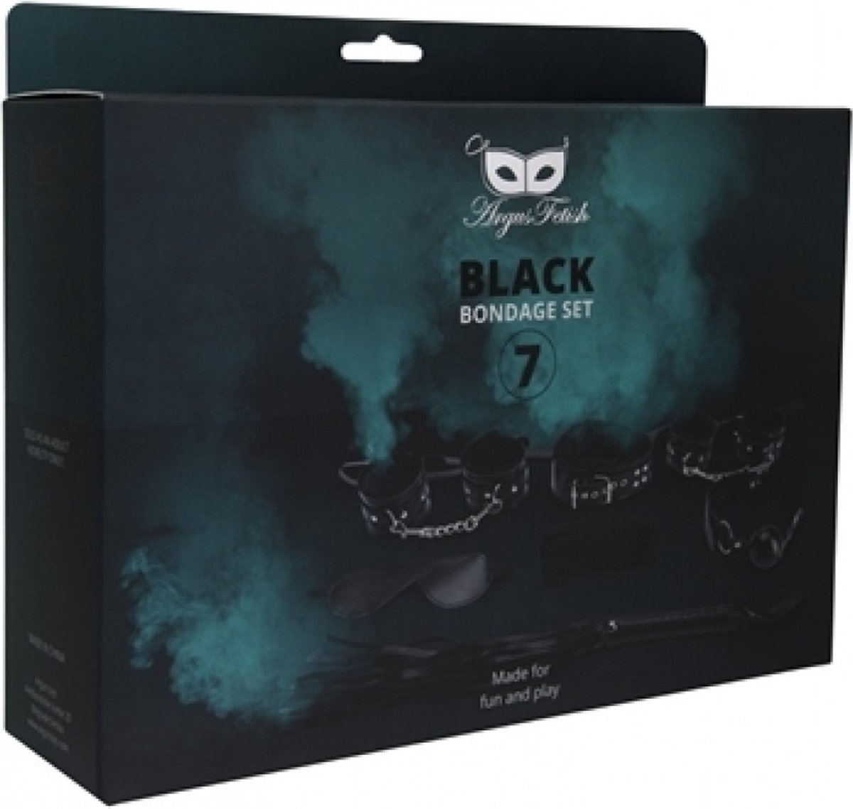 Goedkoopste Argus Black Bondage Set - 7 Pcs - AF 001038