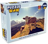 Puzzel Koeien - Licht - Alpen - Legpuzzel - Puzzel 1000 stukjes volwassenen
