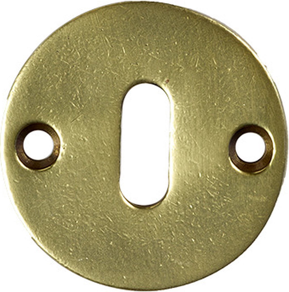 Jolie sleutelplaat Ø52mm BB rond oud messing