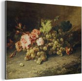 Décoration murale Métal - Peinture Aluminium Industriel - Fruits - Nature morte aux raisins - Maîtres anciens - 120x90 cm - Dibond - Photo sur aluminium - Décoration murale industrielle - Pour le salon/chambre