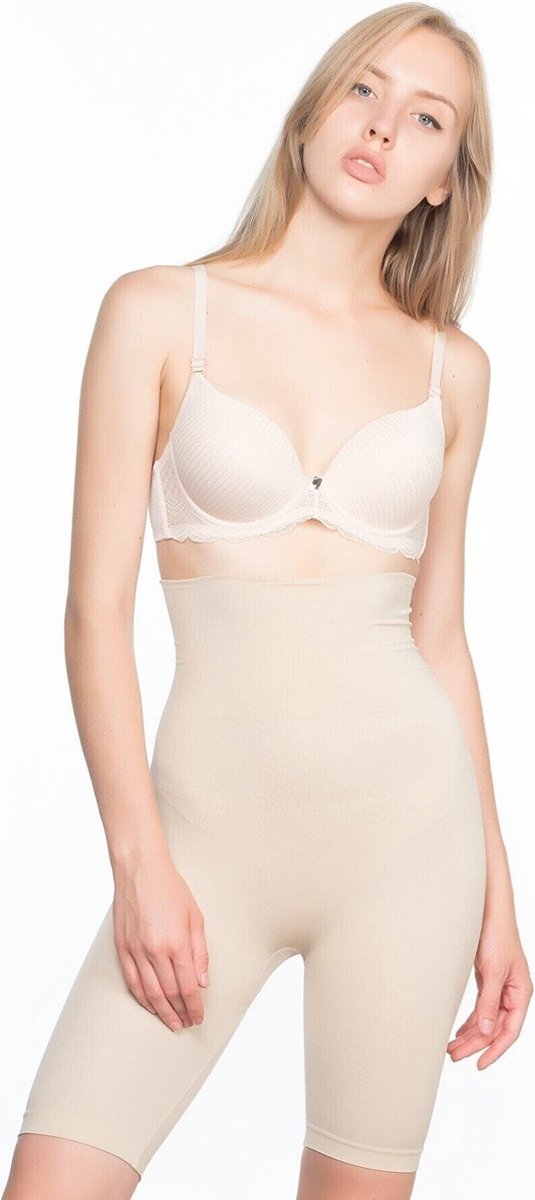 Shapewear Voor Billen, Buik en Dijen - Corrigerend Ondergoed High Waist Beige XL-XXL