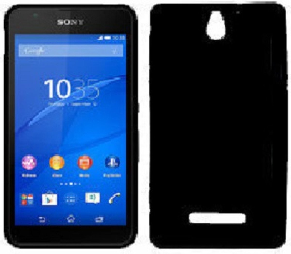 Sony Xperia E4 Hoesje Siliconen TPU Zwart