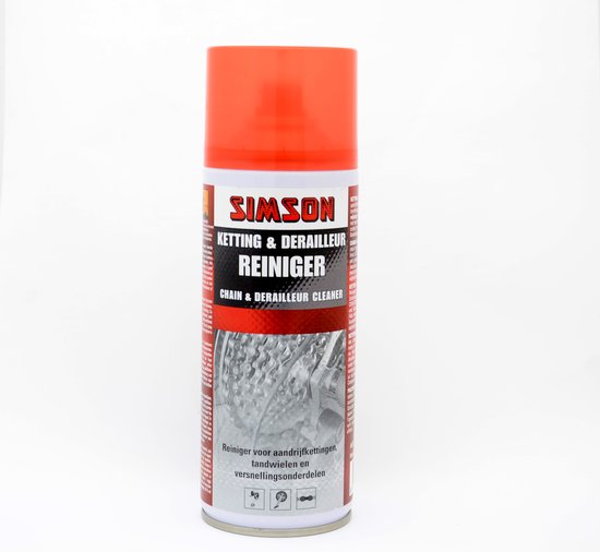 Simson Ketting- en derailleurreiniger spray - 400ml - Voor fiets, brommer en motorfiets onderhoud