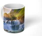 Mok - Koffiemok - Waterval - Planten - Zon - Water - Natuur - Mokken - 350 ML - Beker - Koffiemokken - Theemok