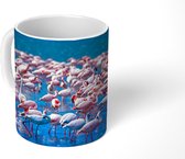 Mok - Koffiemok - Flamingo - Water - Tropisch - Water - Roze - Mokken - 350 ML - Beker - Koffiemokken - Theemok