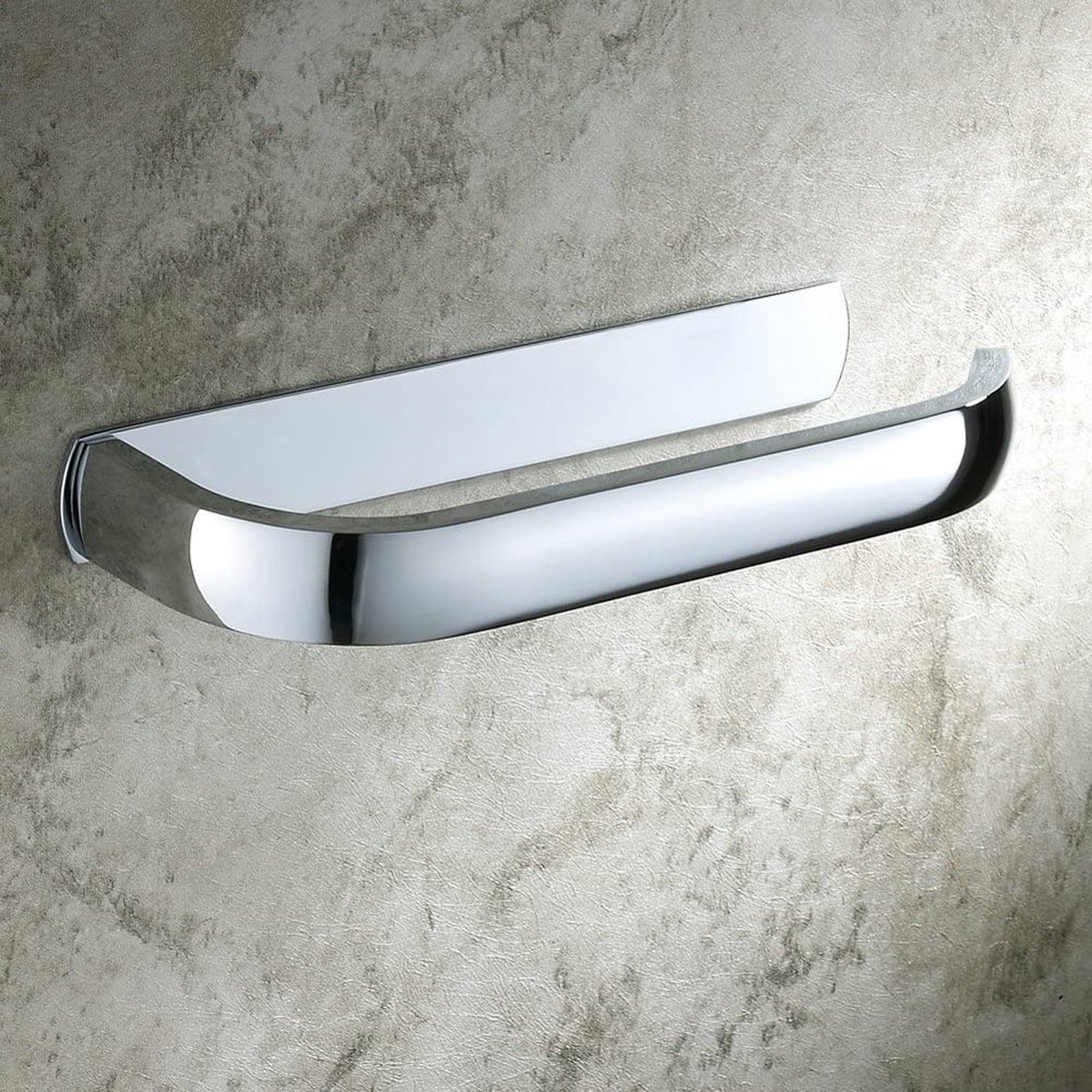 Wandmontage Toiletrolhouder Modern Messing - Badkameraccessoire - 1 stuk - Chroom