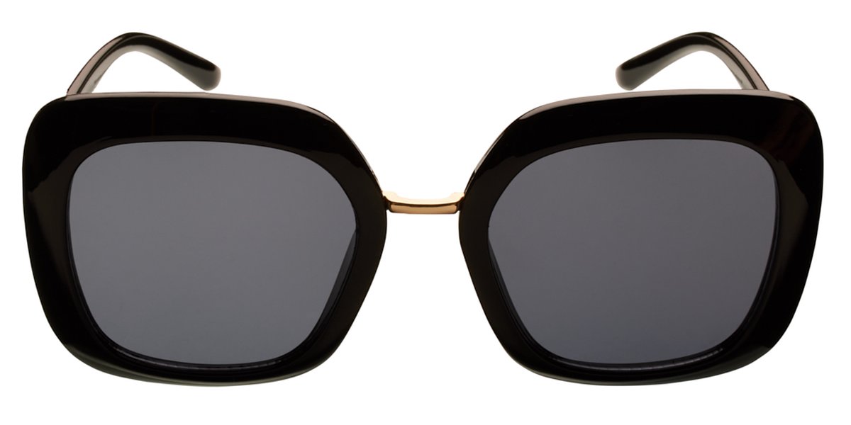 Icon Eyewear Zonnebril IPANEMA - Zwart montuur - Grijze glazen