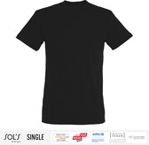 Sol's Heren T-Shirt 100% biologisch katoen Ronde hals Zwart Maat S