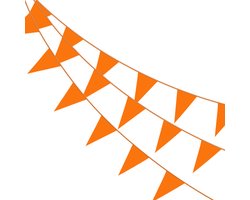 Oranje Slingers Vlaggenlijn Oranje Feest Artikelen Koningsdag EK WK Oranje Versiering Oranje Vlaggetjes 20 Meter