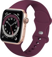 Bracelet en Siliconen Smartwatch - Convient au bracelet en silicone Apple Watch - bordeaux - Taille: 42 - 44 - 45 - 49mm - Strap-it Watchband / Wristband / Bracelet