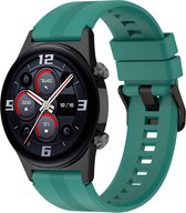 Strap-it Smartwatch bandje 22mm - Siliconen band geschikt voor Honor Watch GS 3 / Magic Watch 2 46mm - Samsung Galaxy Watch 1 46mm / Watch 3 45mm / Gear S3 - Polar Vantage M / Grit X - Xiaomi Watch S1 / S3 / Watch 2 Pro / Mi Watch - groen