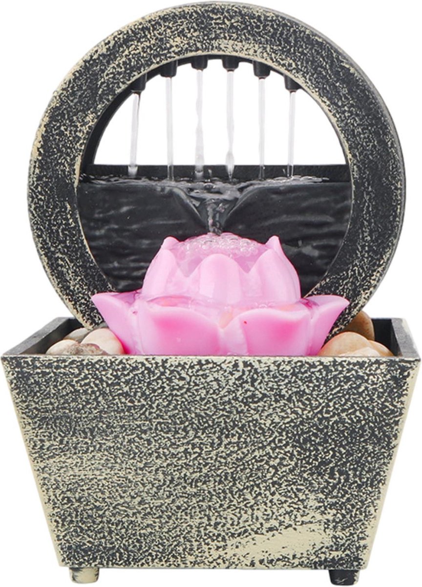 Feng Shui Water DSYOGX Kamerfontein Met Planten, Waterval