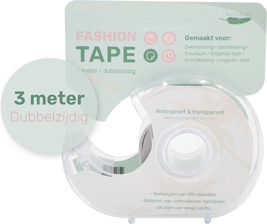 Soft & Silky - Fashion tape - 3 meter - Fashion tape - Dubbelzijjdig - Kleding